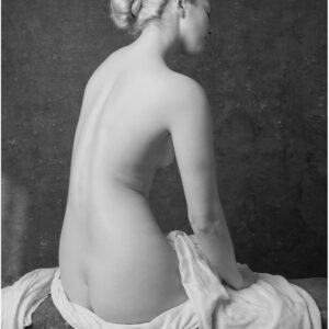 Nude model Mae, black & white photo by Craig Morey