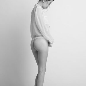 Playboy Cyber-girl, semi-nude model, Eden Arya, b&w photo by Craig Morey ©2016