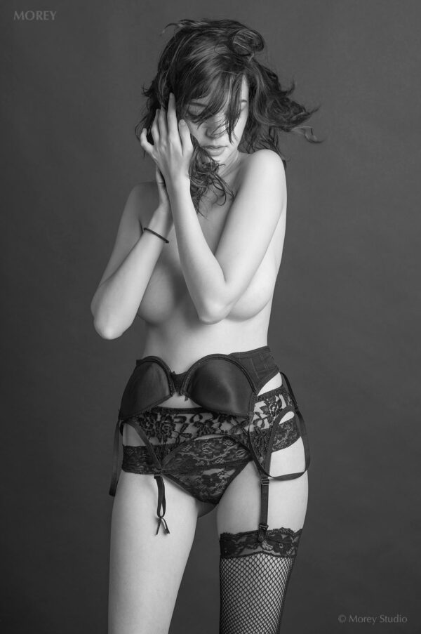 Playboy Cyber-girl, nude model, Eden Arya, b&w photo by Craig Morey ©2016