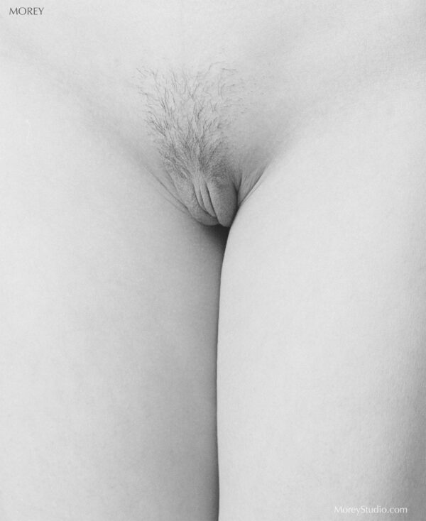 B&W photo, abstract explicit close-up of model Anne, © 1999 by Craig Morey