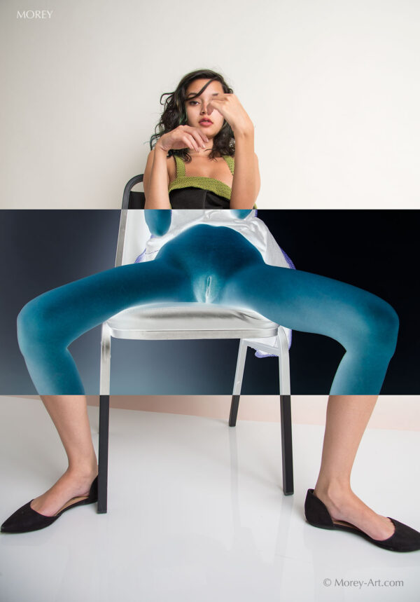 Art nude of Eden Arya, solarized version