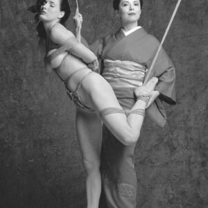 Dita Von Teese nude b&w, with Midori, photo by Craig Morey ©2001