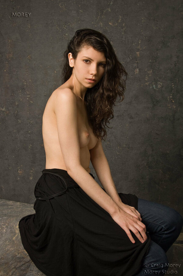 Semi nude portrait of Trishi, photo by Craig Morey