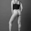 B&W nude photo of US model Liz Ashley, full length, rear view, by Craig Morey ©2008