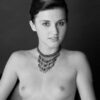 Nude model Ronni in Prague studio, b&w photo © Craig Morey 2006