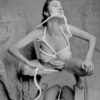 Natalie, B&W nude model, rope bondage photo, © Craig Morey 1990